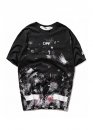 Off-White Art Chaos Color Black T-shirt Unisex