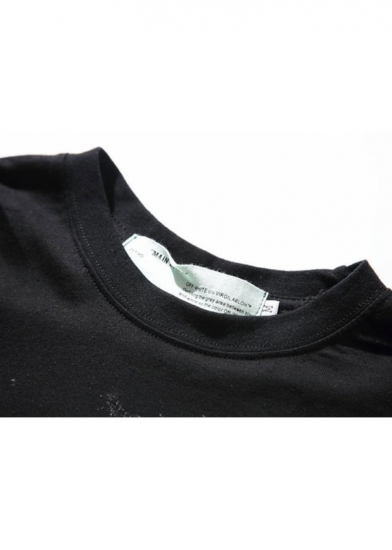 Off-White Art Chaos Color Black T-shirt Unisex