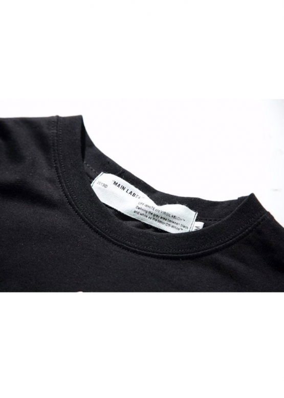Off-White Do Not Cross Color Black T-shirt Unisex