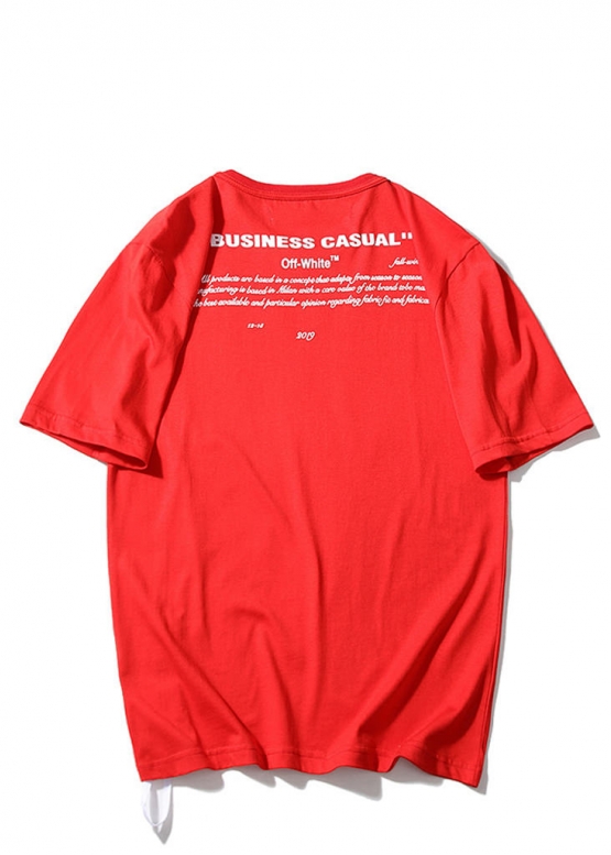 Off-White Bernini Color Red T-shirt Unisex