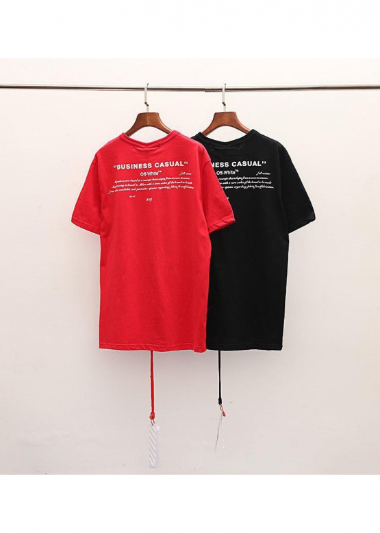 Off-White Bernini Color Red T-shirt Unisex