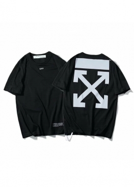 Чёрная футболка Off-White Reflective Arrows Black T-Shirt Unisex - FO1136