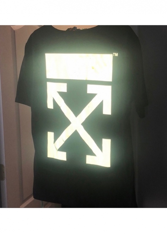 Off-White Reflective Arrows Color Black T-shirt Unisex