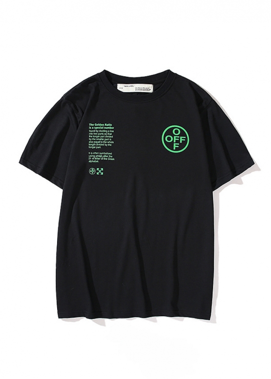 Off-White Golden Ratio Color Black T-shirt Unisex