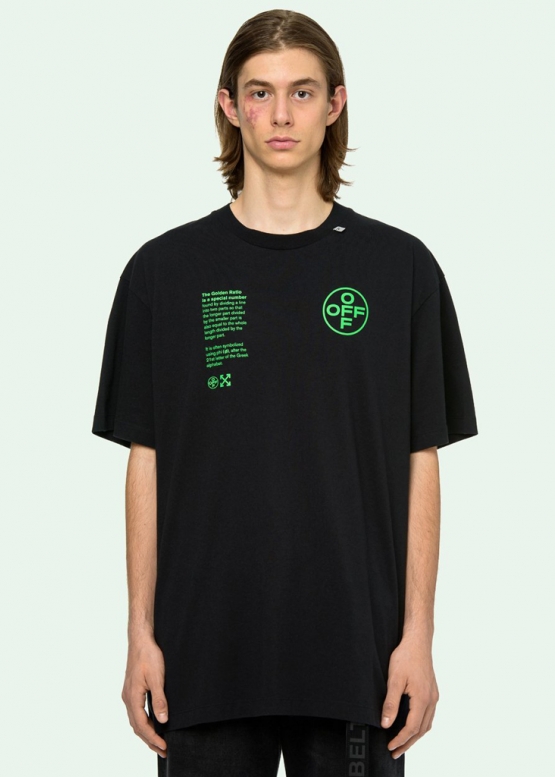 Чёрная футболка Off-White Golden Ratio Color Black T-shirt Unisex