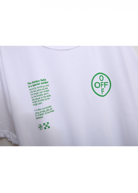 Off-White Golden Ratio Color White T-shirt Unisex
