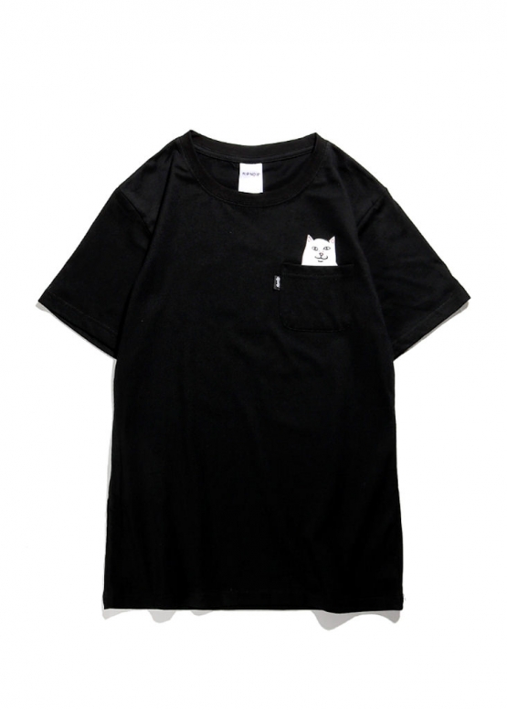 Rip n Dip Lord Nermal Pocket Color Black T-Shirt Unisex