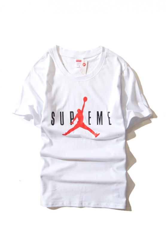 Белая футболка Supreme x Jordan Color White T-shirt Unisex