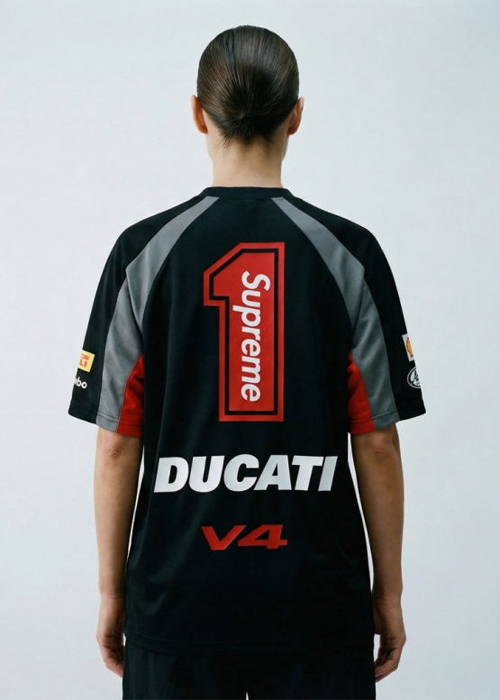 Supreme x Ducati Soccer Jersey Color Black Unisex
