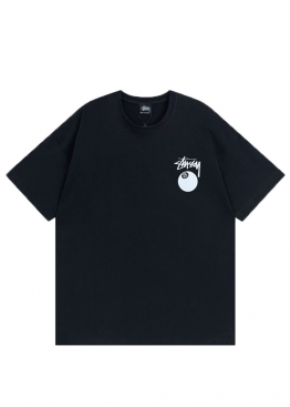 Stüssy 8 Ball Pigment Dyed Tee Black Unisex - FU1121