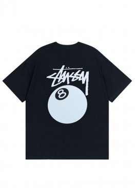 Чорна футболка Stüssy 8 Ball Pigment Dyed Tee Black Unisex - FU1121