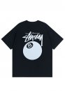 Чорна футболка Stüssy 8 Ball Pigment Dyed Tee Color Black Unisex