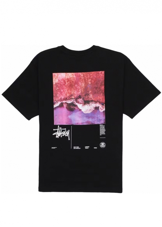 Чорна футболка Stüssy Ocean Dream Color Black T-Shirt Unisex