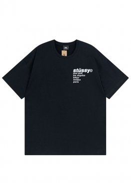 Чорна футболка Stüssy Strawberry Tee Black Unisex - FU1125