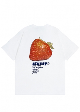 Stüssy Strawberry Tee White Unisex - FU1126