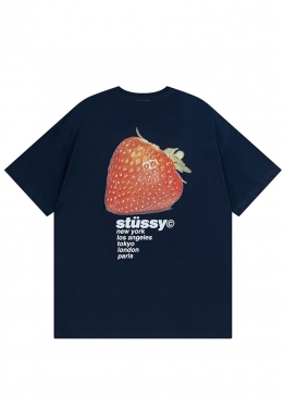 Stüssy Strawberry Tee Blue Unisex - FU1127