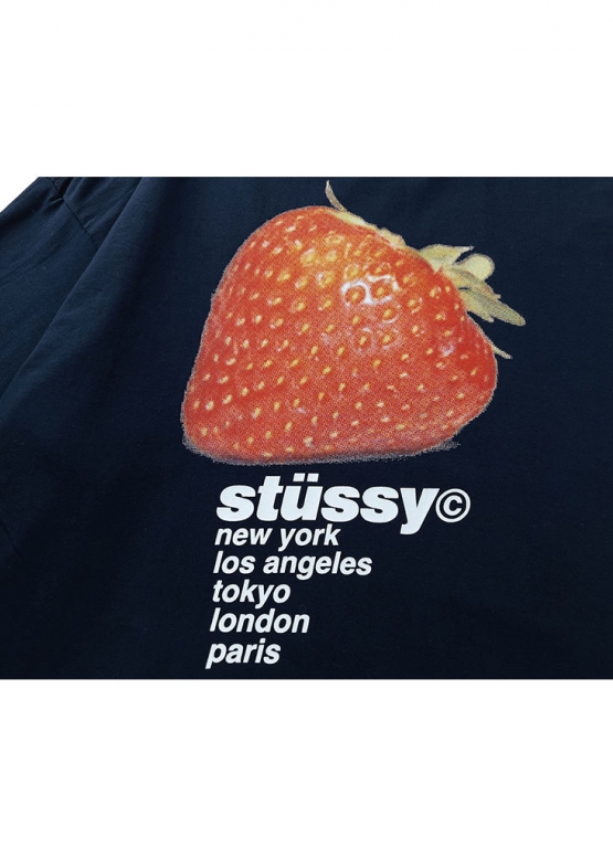Синя футболка Stüssy Strawberry Tee Color Blue Unisex