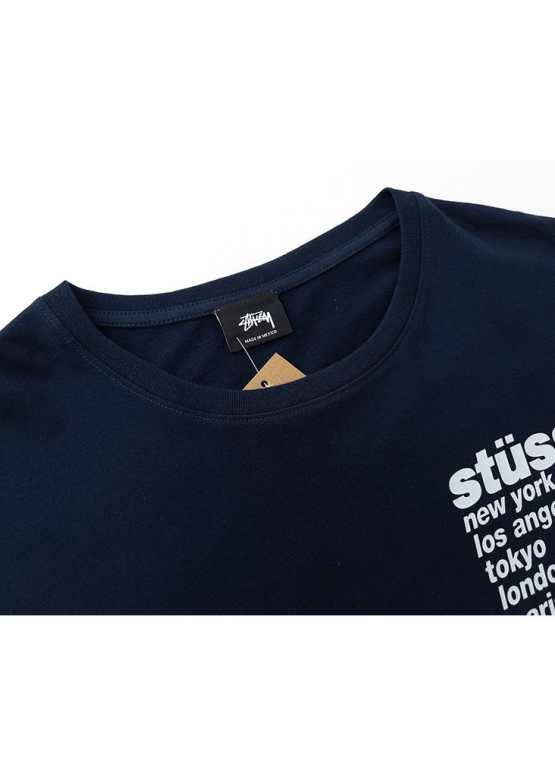 Синя футболка Stüssy Strawberry Tee Color Blue Unisex