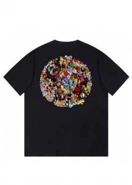 Чорна футболка Stüssy Plush Tee Black Unisex - FU1130