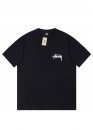 Чорна футболка Stüssy Plush Tee Color Black Unisex