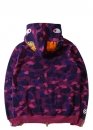 Фиолетовый худи Bape Aape by A BATHING APE Shark Color Purple Camo Full Zip Hoodie Unisex