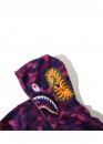 Фиолетовый худи Bape Aape by A BATHING APE Shark Color Purple Camo Full Zip Hoodie Unisex