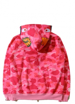 Bape Shark Pink Camo Full Zip Hoodie Unisex - HA1120