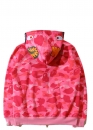 Bape Aape by A BATHING APE Shark Color Pink Camo Full Zip Hoodie Unisex
