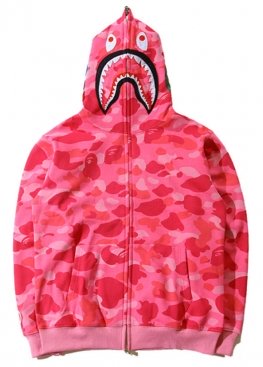 Bape Shark Pink Camo Full Zip Hoodie Unisex - HA1120