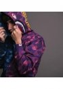 Bape Aape by A BATHING APE Shark Color Blue Purple Half Camo Full Zip Hoodie Unisex