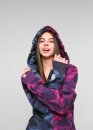 Bape Aape by A BATHING APE Shark Color Blue Purple Half Camo Full Zip Hoodie Unisex