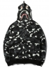 Чёрный худи Bape Shark White City Camo Full Zip Hoodie Unisex - HA1129