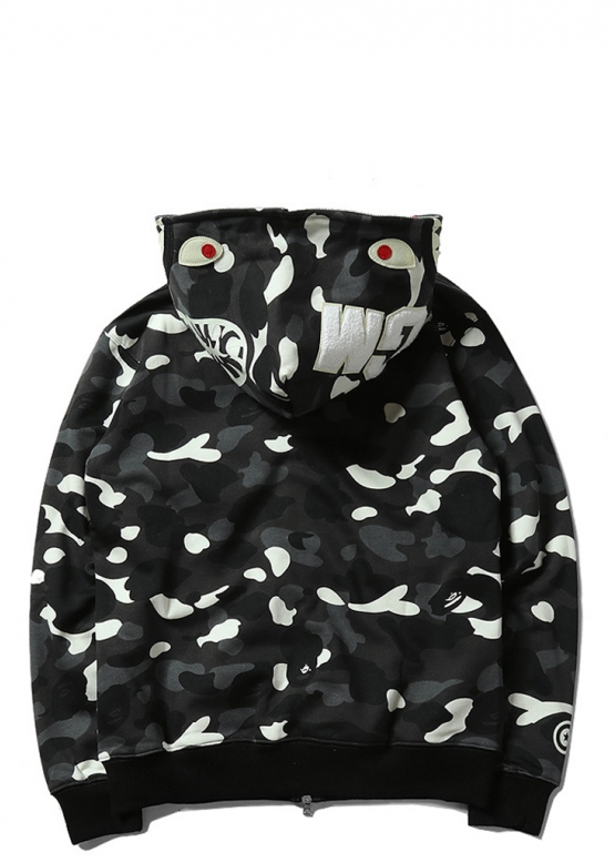 Bape Aape by A BATHING APE Shark Color White City Camo Full Zip Hoodie Unisex