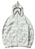 Білий худі Bape Shark White Camo Full Zip Hoodie Unisex - HA1130