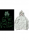Белый худи Bape Aape by A BATHING APE Shark Color White Camo Full Zip Hoodie Unisex