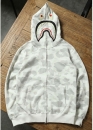 Белый худи Bape Aape by A BATHING APE Shark Color White Camo Full Zip Hoodie Unisex