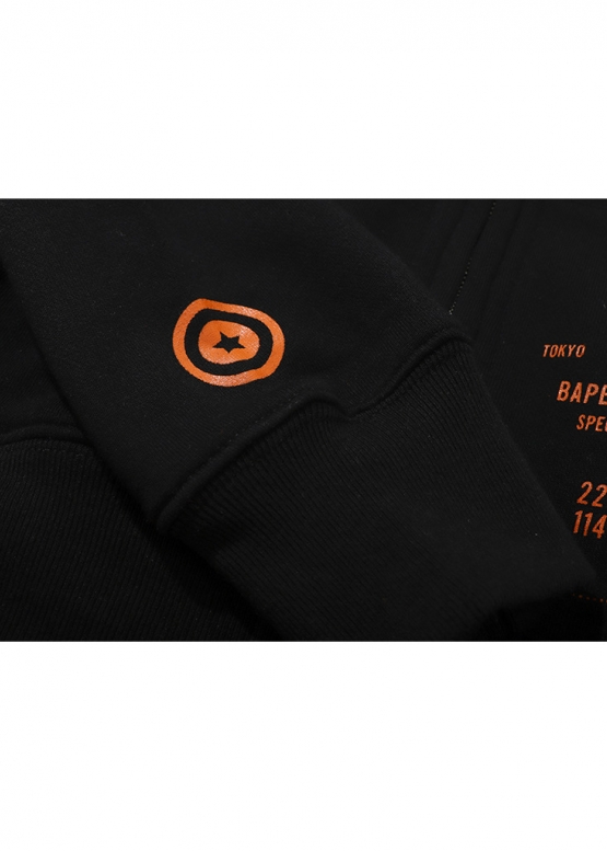 Чорний худі Bape Aape by A BATHING APE Shark Color Black Full Zip Hoodie Unisex