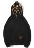 Чорний худі Bape Shark Black Full Zip Hoodie Unisex - HA1131