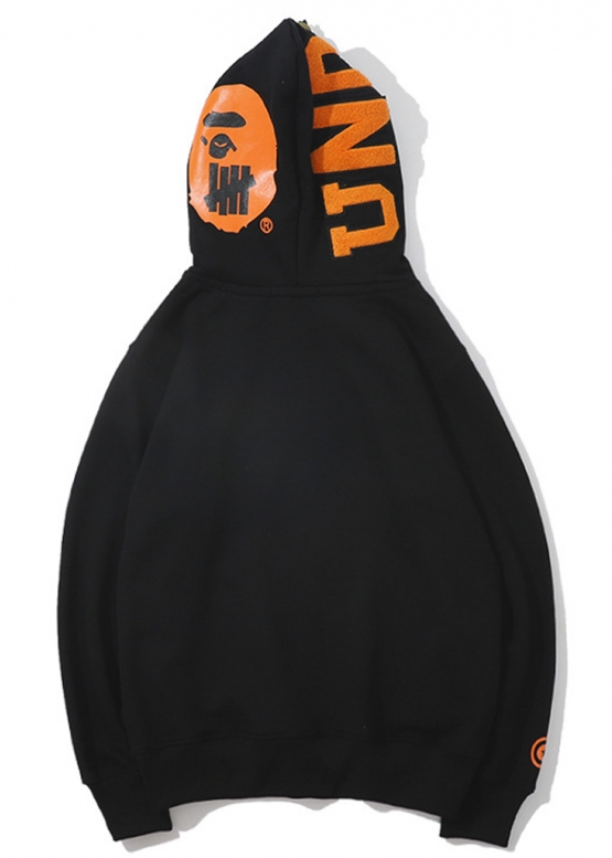 Bape Aape by A BATHING APE Shark Color Black Full Zip Hoodie Unisex