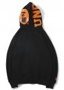 Bape Aape by A BATHING APE Shark Color Black Full Zip Hoodie Unisex