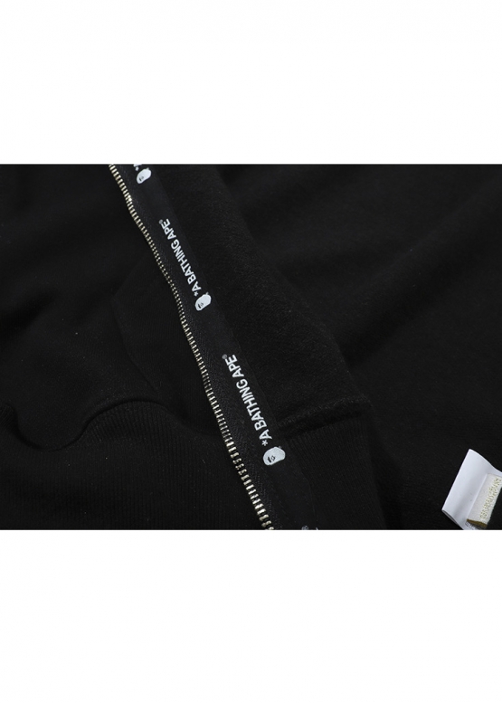 Bape Aape by A BATHING APE Shark Color Black Full Zip Hoodie Unisex