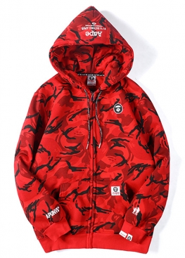 Червоний худі Bape Red Camo Hoodie Unisex - HA1132