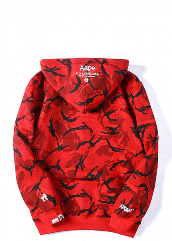 Червоний худі Bape Aape by A BATHING APE Color Red Camo Hoodie Unisex