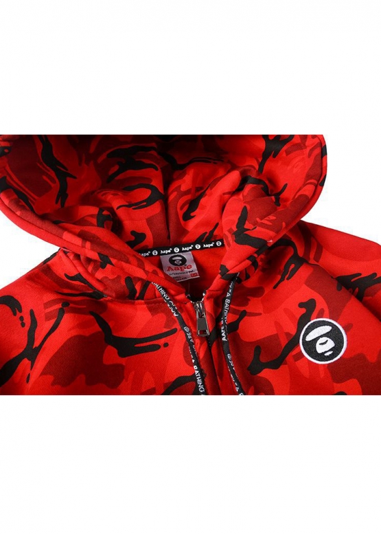 Червоний худі Bape Aape by A BATHING APE Color Red Camo Hoodie Unisex