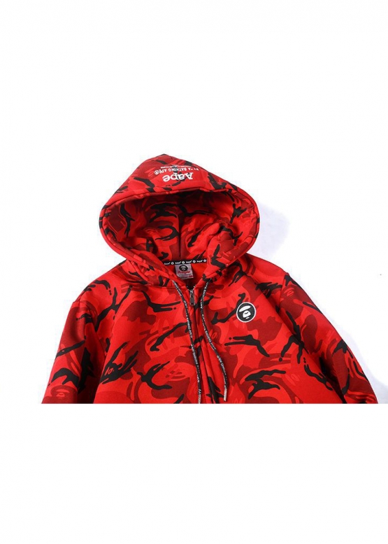 Червоний худі Bape Aape by A BATHING APE Color Red Camo Hoodie Unisex