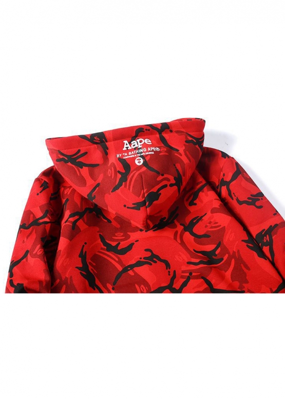Червоний худі Bape Aape by A BATHING APE Color Red Camo Hoodie Unisex