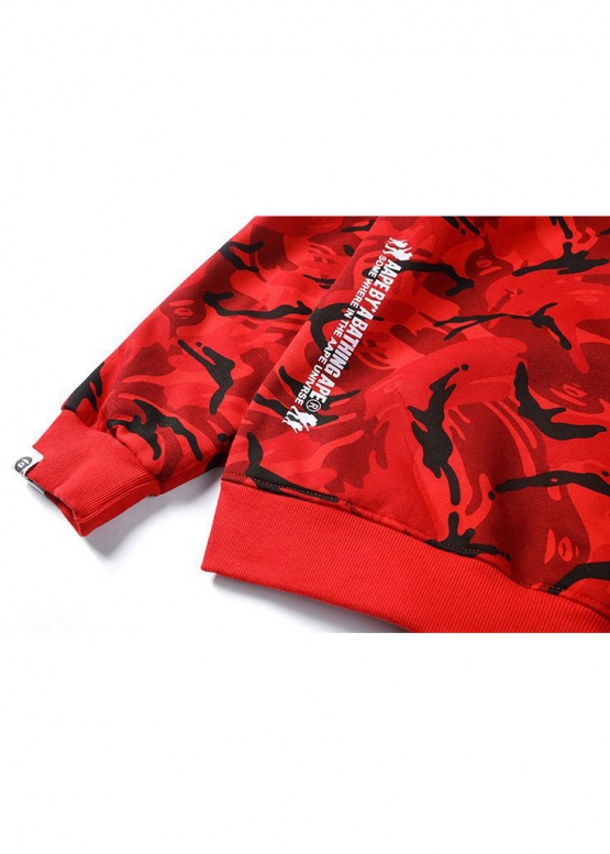 Червоний худі Bape Aape by A BATHING APE Color Red Camo Hoodie Unisex