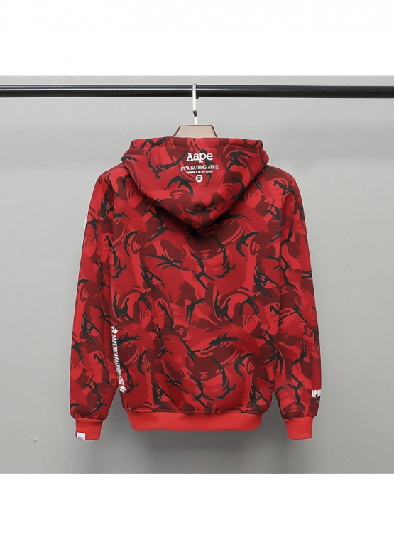 Червоний худі Bape Aape by A BATHING APE Color Red Camo Hoodie Unisex
