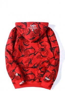 Красный худи Bape Red Camo Hoodie Unisex - HA1132