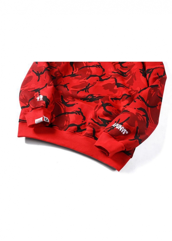 Bape Aape by A BATHING APE Color Red Camo Hoodie Unisex